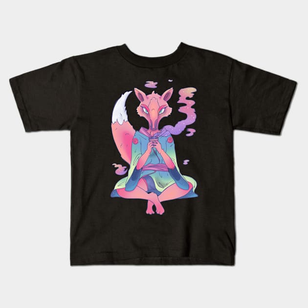 Fox Spirit Kids T-Shirt by Juame